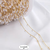14K Zircon Chain DIY Bracelet Necklace Jewelry Loose Chain