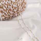 14K Pearl Rice Bead Gourd Isolation Chain for DIY Necklace Bracelet