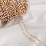 14K Pearl Rice Bead Gourd Isolation Chain for DIY Necklace Bracelet