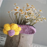 Crochet Yarn Hairpin Hair Accessories Flowers Rainbow Avocado Children Hairpin