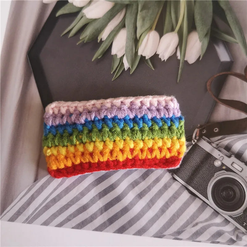Crochet Yarn Hairpin Hair Accessories Flowers Rainbow Avocado Children Hairpin