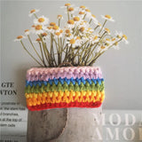 Crochet Yarn Hairpin Hair Accessories Flowers Rainbow Avocado Children Hairpin