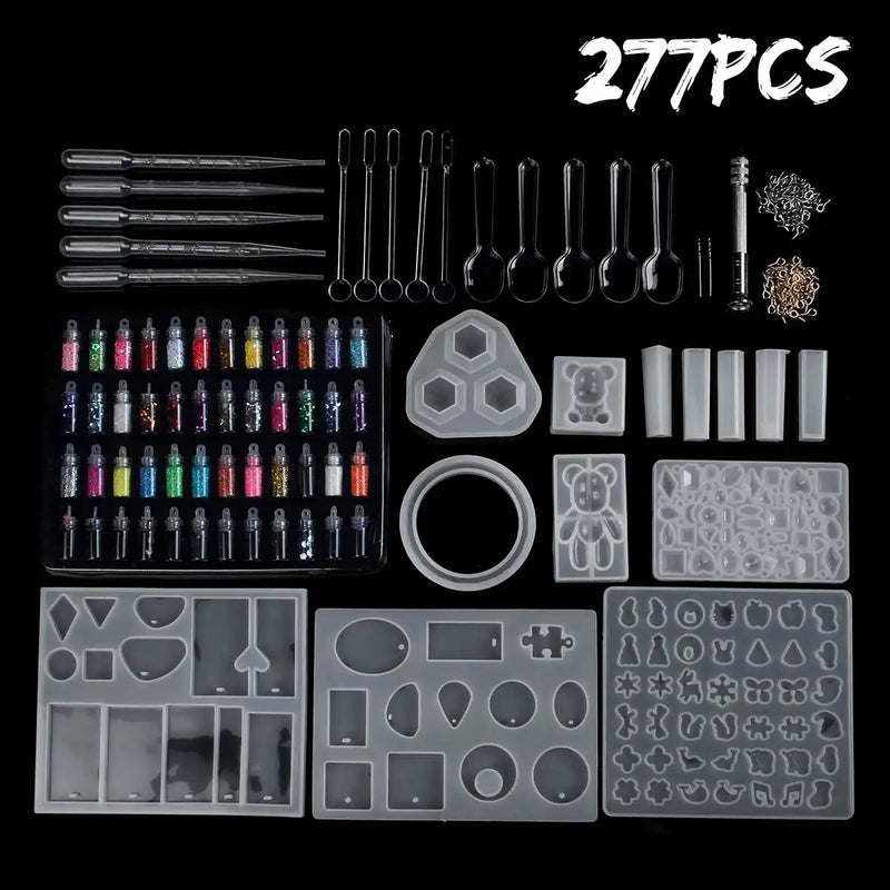 Crystal Glue Molds Set for DIY Jewelry Making