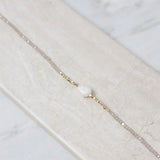 Crystal Beads Bohemian Choker Necklace with Freshwater Pearl Pendant