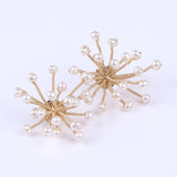 Freshwater Pearl Flower Earrings for Women Party Jewelry