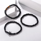 Friendship Crown Bracelets Mens Jewellery 3pcs/set Armband Heren Men Accessories