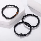 Friendship Crown Bracelets Mens Jewellery 3pcs/set Armband Heren Men Accessories