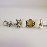 Glow In The Dark 925 Sterling Silver Bead Bracelet