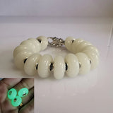 Glow In The Dark 925 Sterling Silver Bead Bracelet