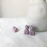 Glazed Glass 3D Kitten Ornament DIY Earrings Pendant