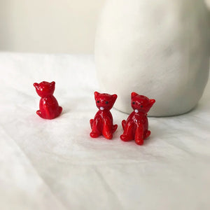 Glazed Glass 3D Kitten Ornament DIY Earrings Pendant