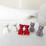 Glazed Glass 3D Kitten Ornament DIY Earrings Pendant