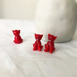 Glazed Glass 3D Kitten Ornament DIY Earrings Pendant