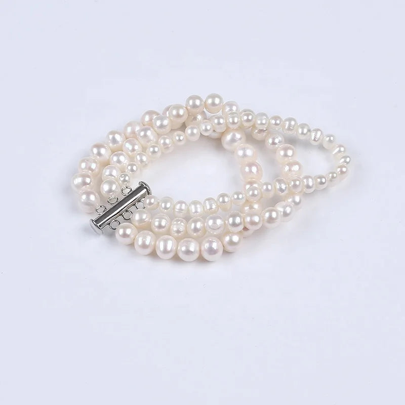 Freshwater Pearl Bracelet Potato Shape Bangle