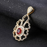Round Flower Crystal Pendants for Jewelry Making