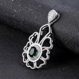 Round Flower Crystal Pendants for Jewelry Making