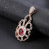 Round Flower Crystal Pendants for Jewelry Making