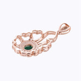 Round Flower Crystal Pendants for Jewelry Making