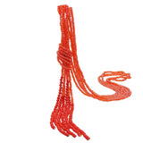 Colorful Bead Necklace Crystal Tassel Sweater Chain Bohemian Style