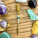 Crystal Hair Beads Sun Moon Dragonfly Leaf Hair Accessories Cuff Hair Ring