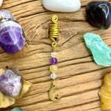 Crystal Hair Beads Sun Moon Dragonfly Leaf Hair Accessories Cuff Hair Ring
