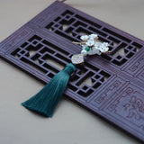 Nature Plum Blossom Tassel Fan Pendants Hanfu Accessories Charms