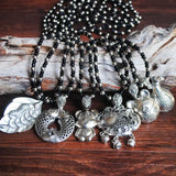 Tibetan Silver Rat Pendant Necklace with Pearl Chain