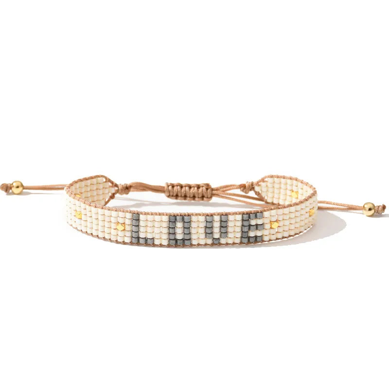 Bohemian Rice Bead Braided Bracelet Women Jewelry Pulseras Femme