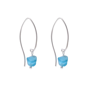 Tanzanite Rough Gemstone Earring 925 Sterling Silver Jewelry