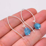 Tanzanite Rough Gemstone Earring 925 Sterling Silver Jewelry