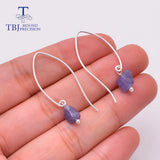 Tanzanite Rough Gemstone Earring 925 Sterling Silver Jewelry