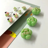Soft Ceramic Succulent Earring Material DIY Small Fresh Literary Fan