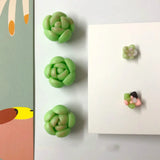 Soft Ceramic Succulent Earring Material DIY Small Fresh Literary Fan