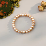Pink Purple Freshwater Pearl Knotted Bracelet for Women Jewelry