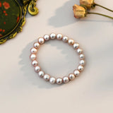 Pink Purple Freshwater Pearl Knotted Bracelet for Women Jewelry