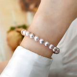 Pink Purple Freshwater Pearl Knotted Bracelet for Women Jewelry