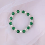 Freshwater Pearl & Jade Knotted Bracelet for Women