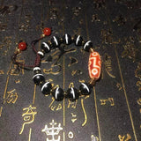 Red/White 9 Eye DZI Dragon Agate Bracelet