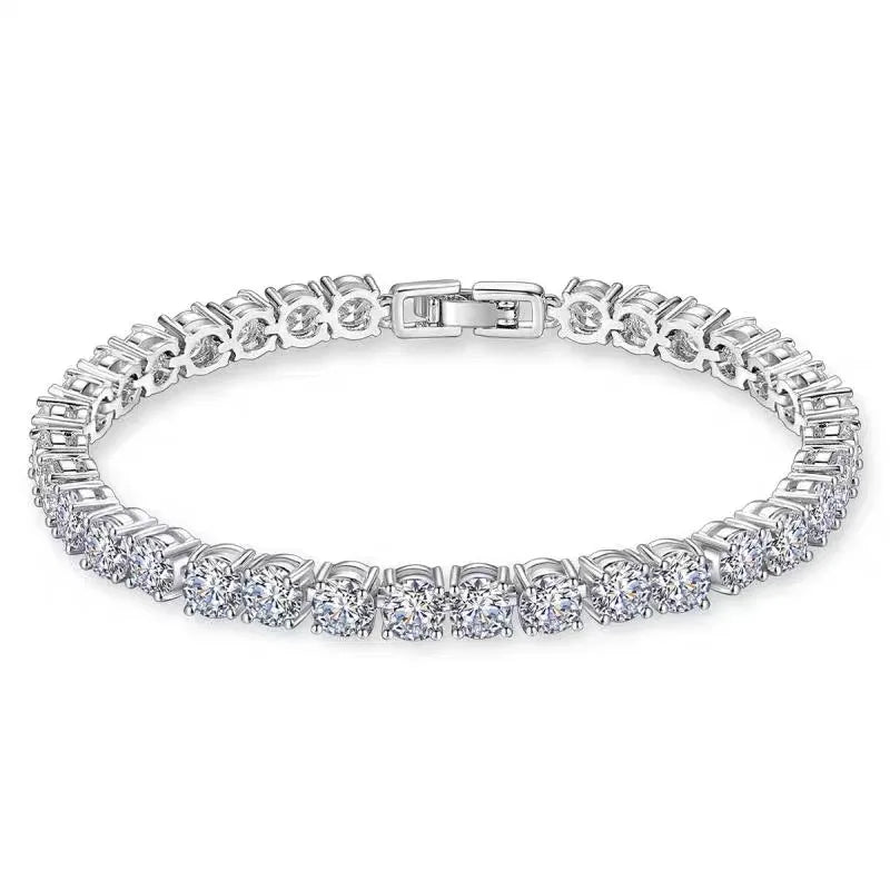 4-8mm Round Diamond Bracelets for Women Men