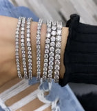 4-8mm Round Diamond Bracelets for Women Men