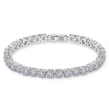 Round Simulated Diamond Bracelet for Women