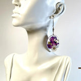 Handmade Dried Flower Earring Natural Pressed Flower Jewelry Epoxy Resin