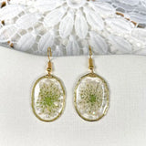 Handmade Dried Flower Earring Natural Pressed Flower Jewelry Epoxy Resin