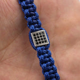 Stainless Steel Crystal Charm Bracelet Adjustable Rope String