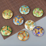 Enamel Butterfly Round Bead Cloisonne Filigree Copper DIY Jewelry Making