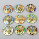 Enamel Butterfly Round Bead Cloisonne Filigree Copper DIY Jewelry Making