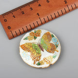 Enamel Butterfly Round Bead Cloisonne Filigree Copper DIY Jewelry Making