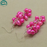 Handwork Pearl Earrings, Natural Freshwater Pearls, 925 Silver Dangle Earring