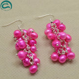 Handwork Pearl Earrings, Natural Freshwater Pearls, 925 Silver Dangle Earring