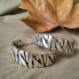 Handwoven 925 Silver Bracelet Men's Retro Small Bangle